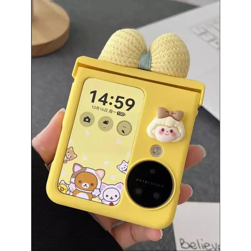 Cute Girl Bow Phone Cases For Find N2 Flip Hinge N3 flip Case 7