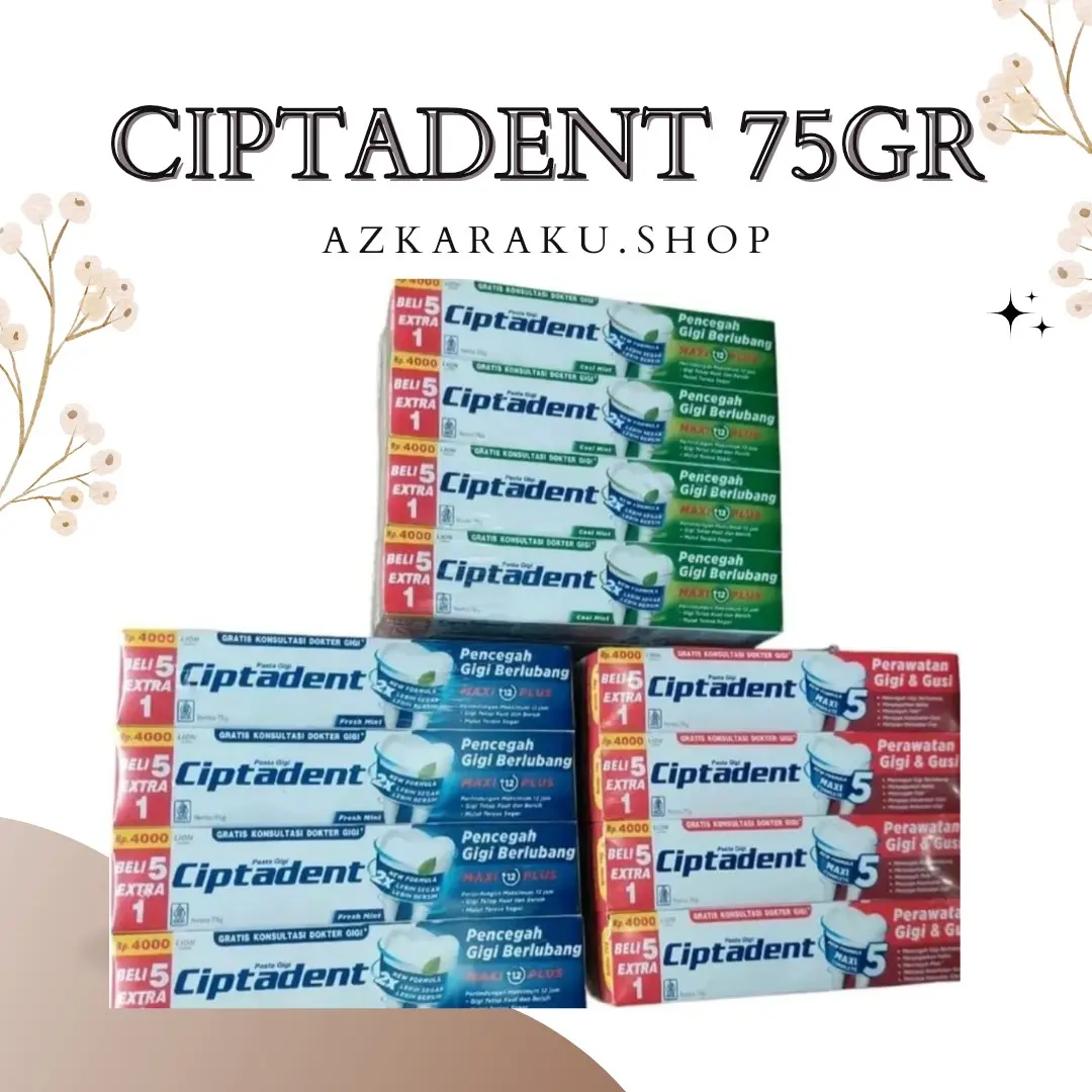 1 lusin (12pcs) pasta gigi ciptadent 75g Mulut Gusi