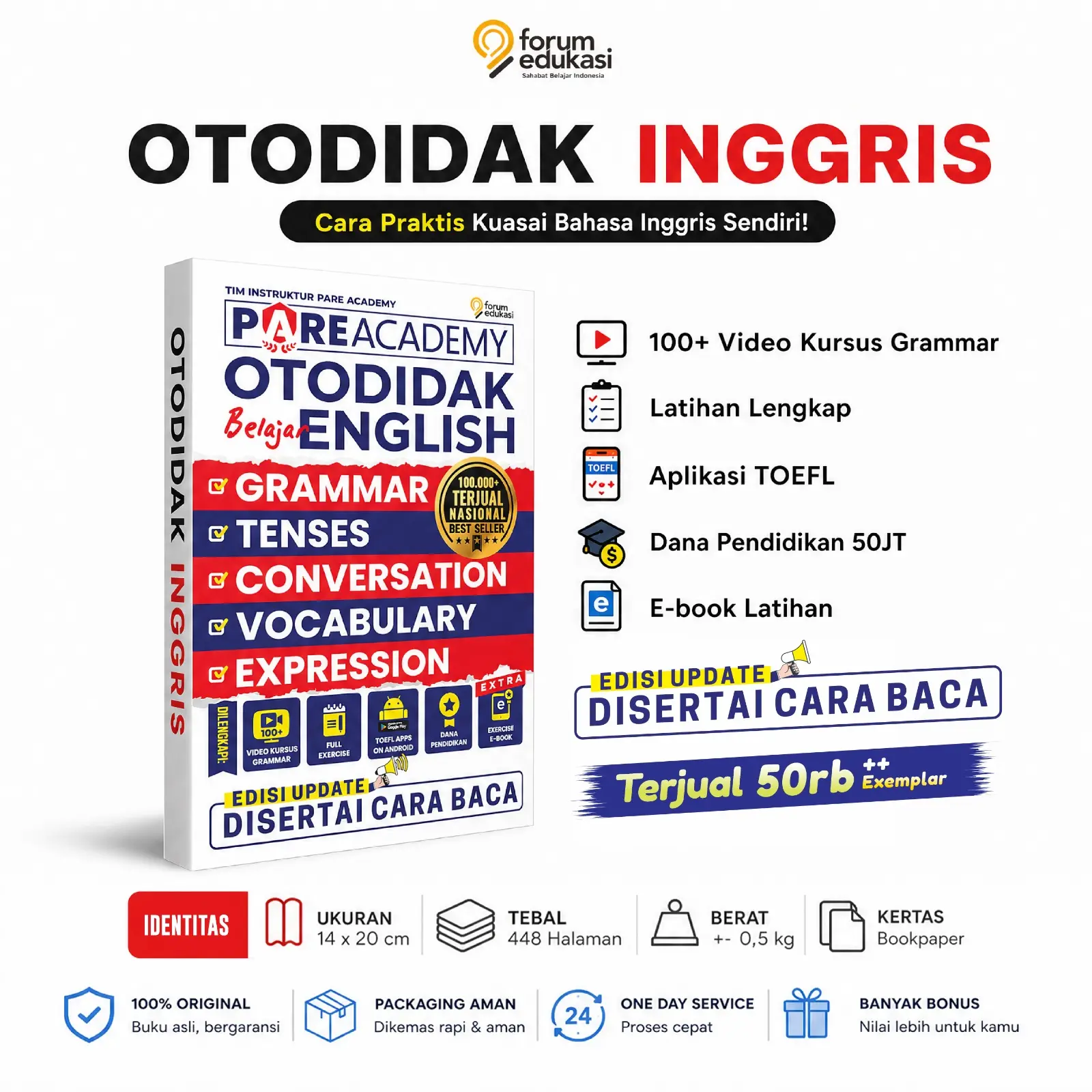 BUKU PARE ACADEMY OTODIDAK BELAJAR BAHASA INGGRIS [UPDATE CARA BACA]