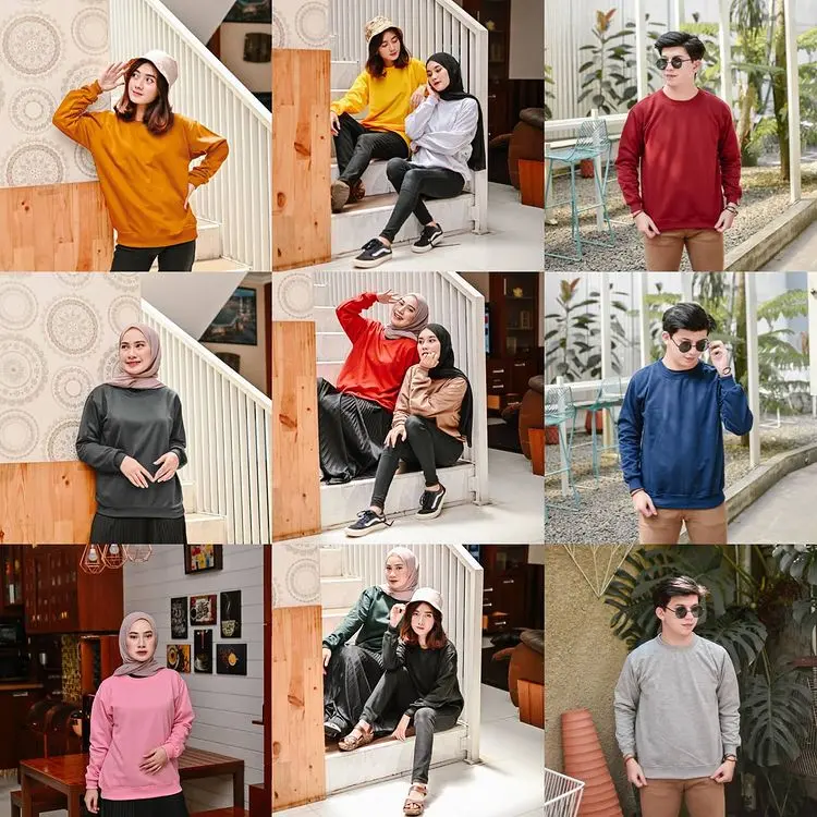 Sweater Polos Sweater Crewneck Polos Pria Wanita Size M - L - XL - XXL 1
