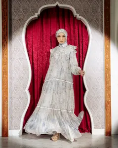 Alcavella - Zarelia Dress Set Hijab | Gamis  Wanita Muslim Elegan Mewah