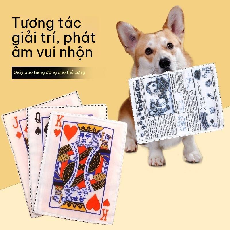 Đồ Chơi Giấy Phát Tiếng Cho Thú Cưng, Vừa Hỗ Trợ Mài Răng Nhẹ Nhàng Vừa Tạo Trò Chơi Tương Tác Vui Vẻ, Tăng Gắn Kết Giữa Bạn Và Thú Cưng