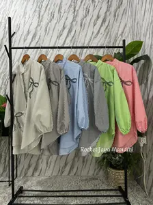 RJM - Glaudy Salur Bordir Pita Blouse Katun | Atasan Wanita