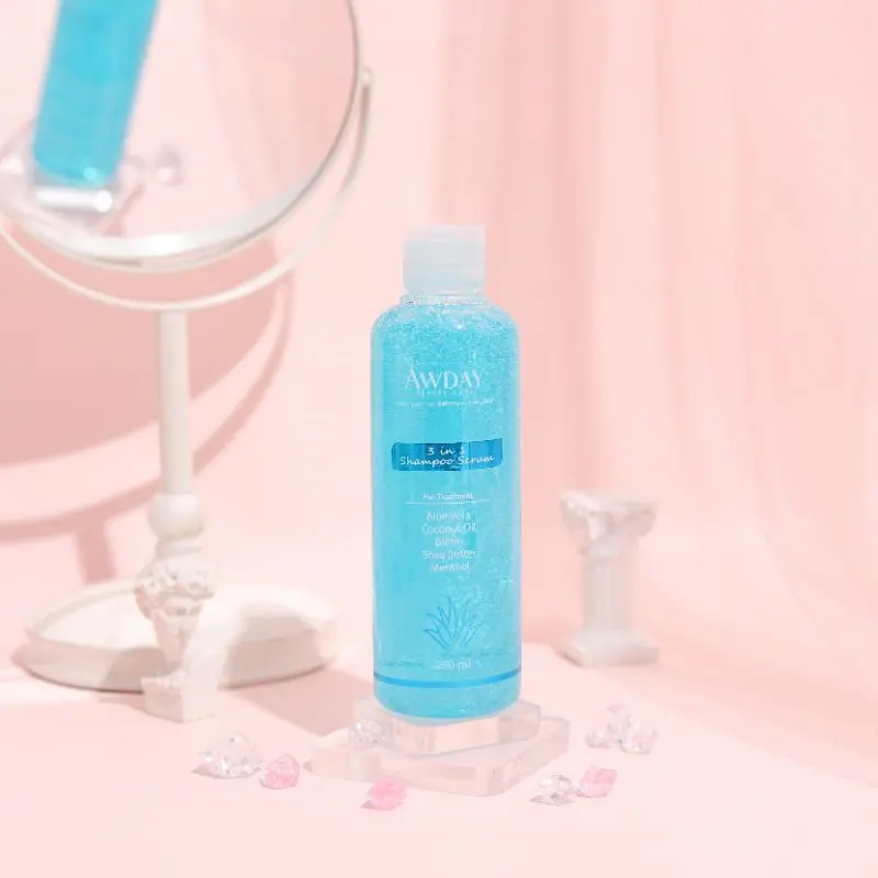 AWDAY 3in1 Shampo serum Paket Shampo + Kondisioner Perawatan Rambut Kering dan Rusak Awday Biotin Wangi 5