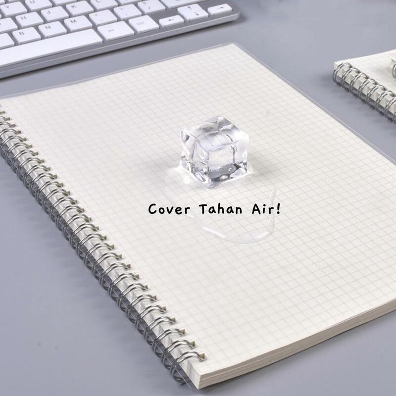 A6 A5 B5 A4 Grid/Line/Blank Spiral Notebook Transparant 80 Lembar Note Book Buku Tulis Jurnal 3