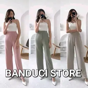celana kulot wanita highwaist bahan knit premium celana kulot wanita highwaist bahan knit premium
