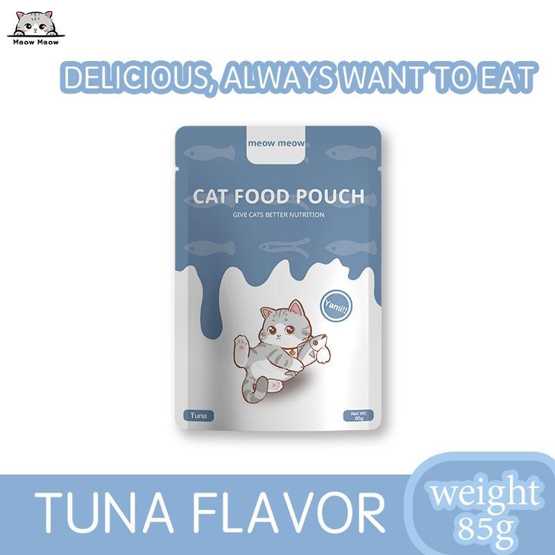 Meow Sesuai untuk semua peringkat umur, anak kucing, kucing senior, kucing dewasa Makanan Kucing Basah Semua Peringkat - 85g