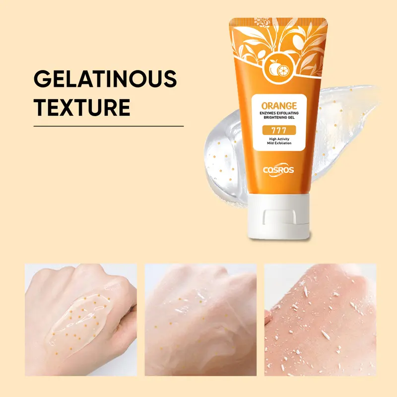 Gel tẩy tế bào chết cho mặt 50ml Dưỡng ẩm Làm trắng Tẩy tế bào chết Chứa Curry Orange Tẩy tế bào chết Làm sạch Kem chăm sóc da 3