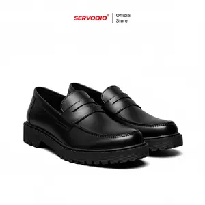 Servodio – Galuh Black Loafers | Sepatu Wanita Elegan Formal & Kasual Premium Shoes Hitam
