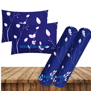 Set 4 pcs 2 Sarung Bantal 2 Sarung Guling motif emily Granada Aestetic Bahan adem nyaman untuk tidur