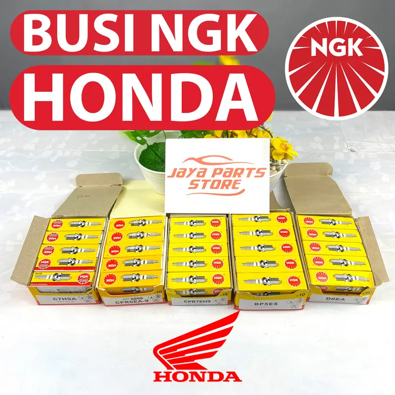 Busi NGK Semua Tipe Motor Honda LENGKAP - Tiger Vario Beat FI Karbu Supra X Fit 125 110 150 Karisma Grand Beat Karbu Megapro Old Bebek Kharisma Revo Absolute C7 Fi Esp Deluxe Bohlam Led C7HSA CPR6EA-9 CPR9EA-9 CR7EH-9 CR7EH-9 CPR7EH9 D8EA BP5ES Original 0