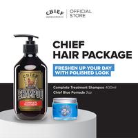 Gambar CHIEF Gentleman’s Package | Chief Pomade + Chief Shampoo 400ml - Oil 4oz + CT 400ml dari CHIEF Official Store Kota Administrasi Jakarta Selatan 3 Tokopedia