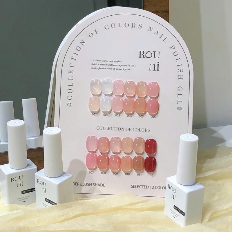  ROUni Sơn nail màu thạch trong suốt thạch hồng trong suốt màu thạch trà sữa sơn chuyên dụng 