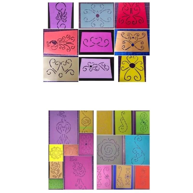 Acuan Corak Burie Size A4 with Eva foam Kertas - TikTok Shop Malaysia