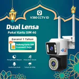 [4G SIM CCTV] V380 CCTV Kamera V2-4G Tahan Air Outdoor CCTV Pakai Simcard 4G Kamera Pengawas HD 1080P PTZ Camera Pantau Jarak Jauh Audio Dua Arah Motion Track Penglihatan Malam
