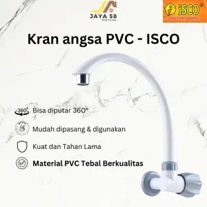Kran Angsa PVC 1/2 inch Kran Air Dapur Cuci Piring Fleksibel / Keran Angsa Plastik ISCO