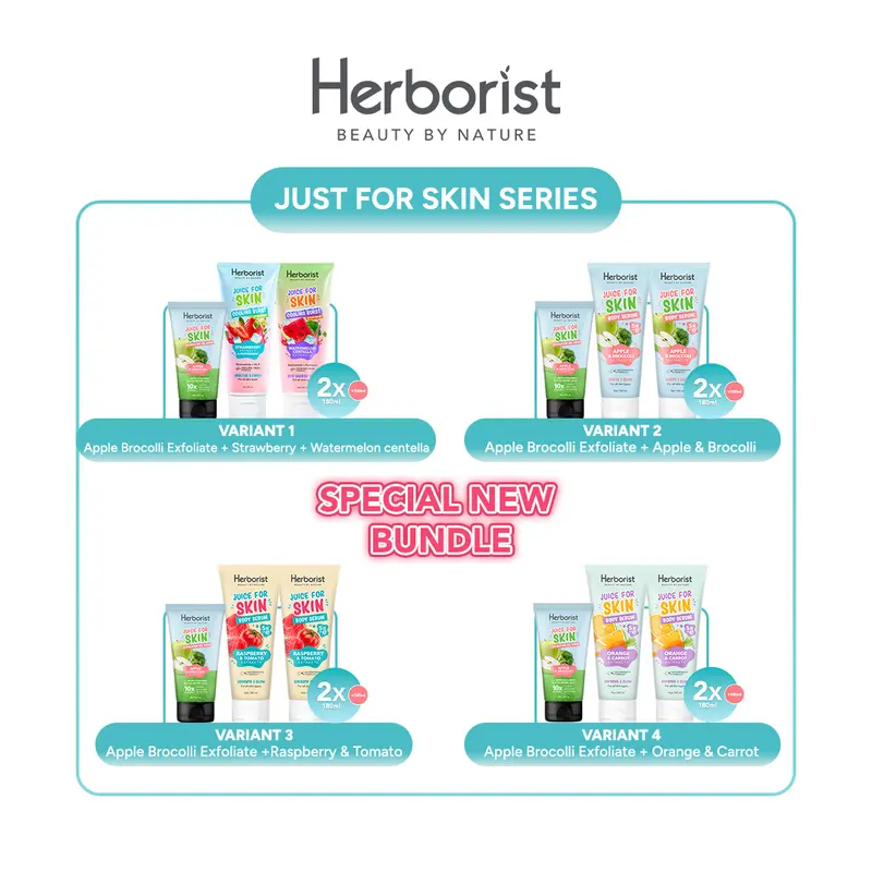 [FYC] Herborist Juice For Skin Body Serum / Body Scrub / Face Scrub All Variant 180ml (isi 3 pcs) 0
