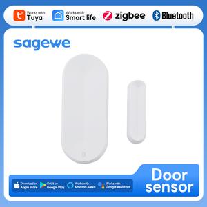 Penderia Magnet Pintu, SAGEWE, Reka Letak Pintar untuk Menukar Langsir dan Lampu, Kawalan Pintu Jauh, Makluman melalui Telefon Pintar