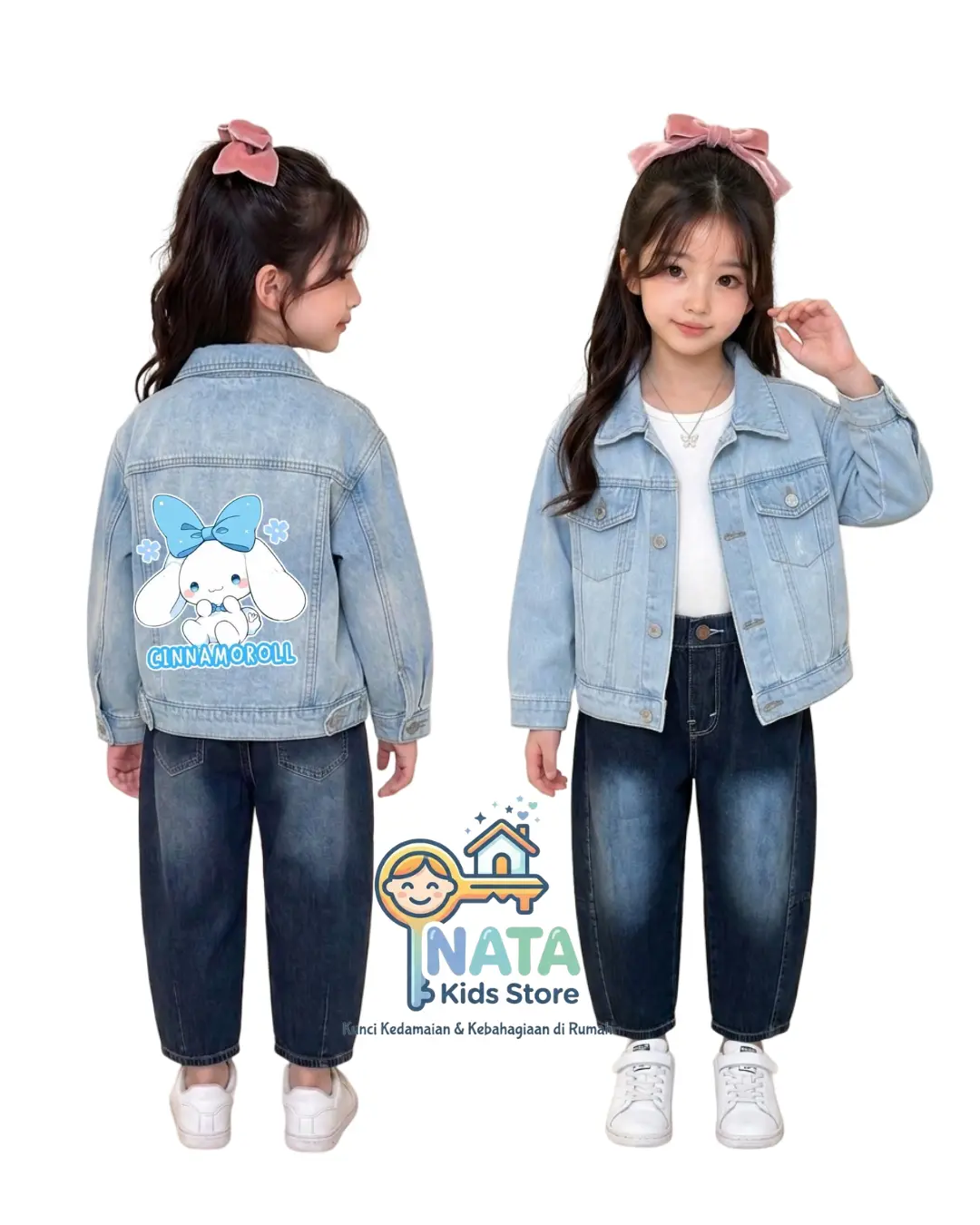 jaket viral anak usia 1-12th gambar 3D Denim Fashion Cewek Jeans jaket viral anak usia 1-12th gambar 3D Denim Fashion Cewek Jeans