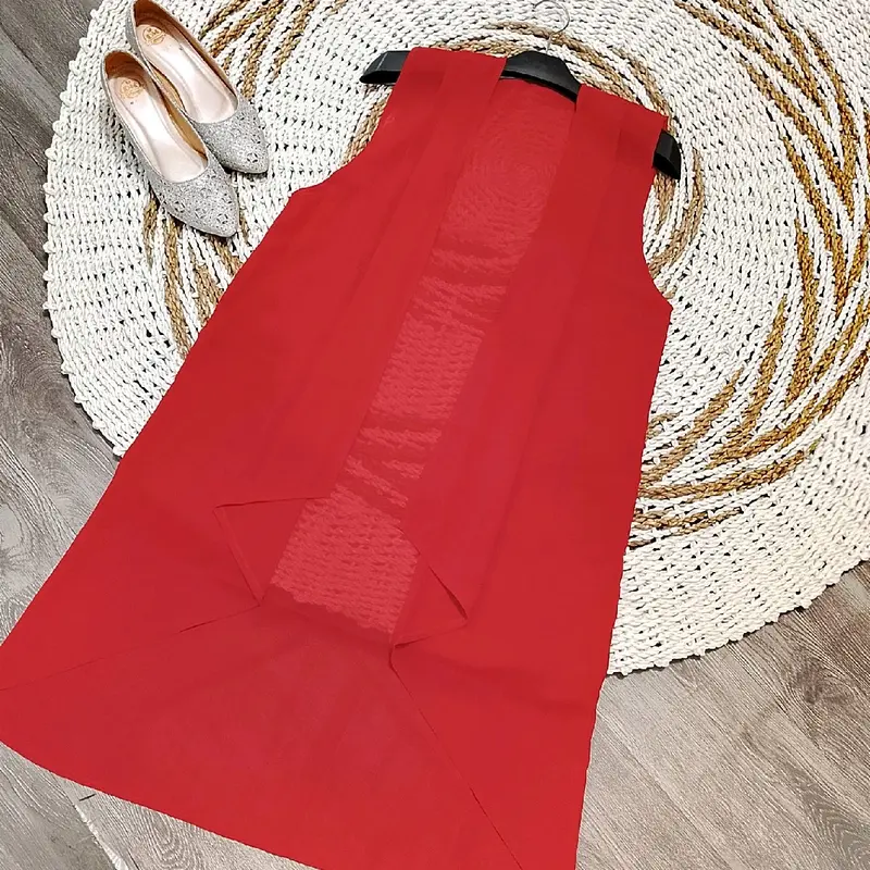 rompi panjang atasan wanita kekinian / outer tanpa lengan bahan ceruty babydoll 0