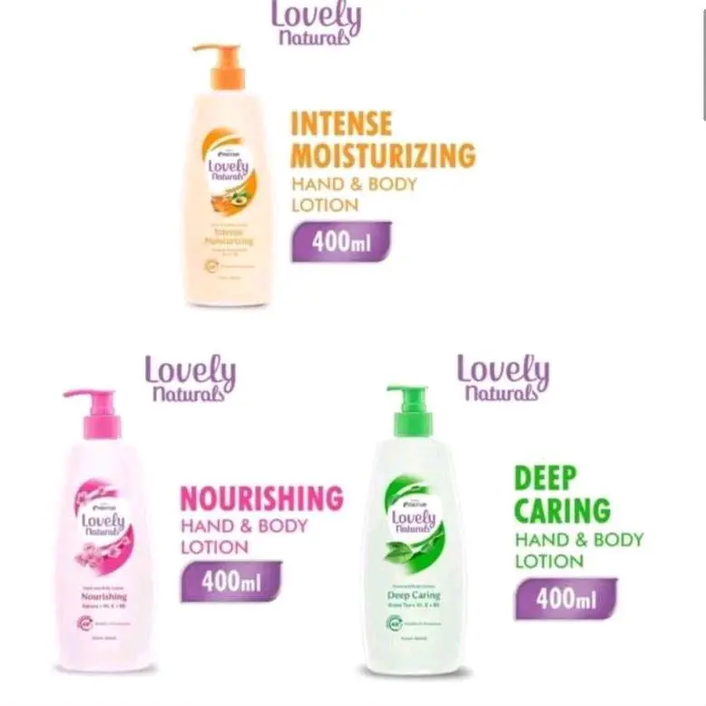 [PAKET 2PCS / 3PCS] Emeron Lovely Naturals Hand & Body Lotion Pump 400ml