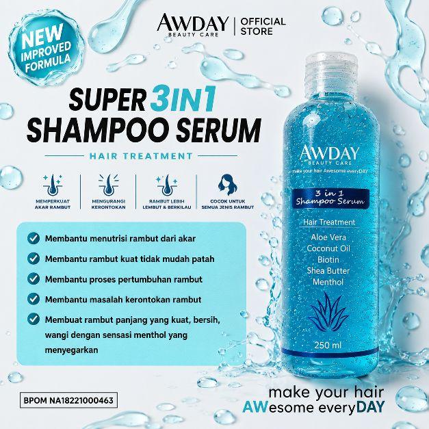 AWDAY Shampoo 3in1 100ml Non SLS untuk Pria & Wanita - Perawatan Rambut Pemanjang & Pelurus dengan Aloe Vera & Coconut Oil - Membersihkan Rambut & Mengatasi Ketombe & Rontok Shampo + biru 3 AWDAY Shampoo 3in1 100ml Non SLS untuk Pria & Wanita - Perawatan Rambut Pemanjang & Pelurus dengan Aloe Vera & Coconut Oil - Membersihkan Rambut & Mengatasi Ketombe & Rontok Shampo + biru 3