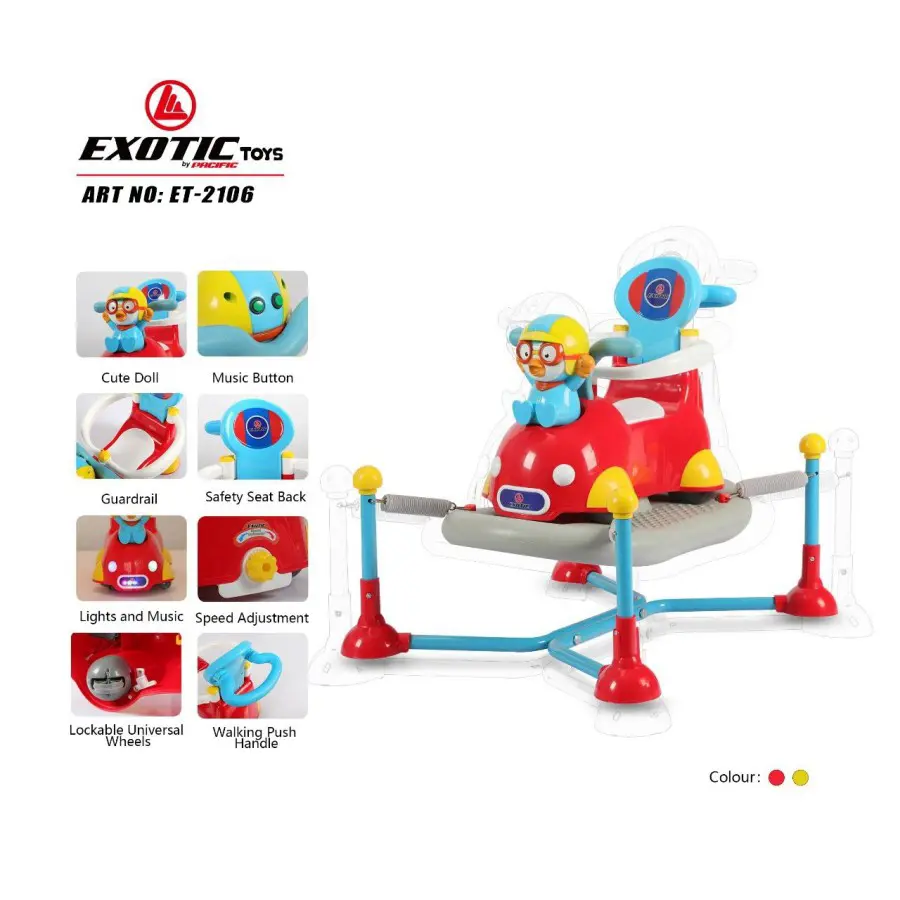 EXOTIC 4 IN 1 MULTIFUNCTION ROCKING CAR MODE 2106 (ET-2106) sepeda bulat