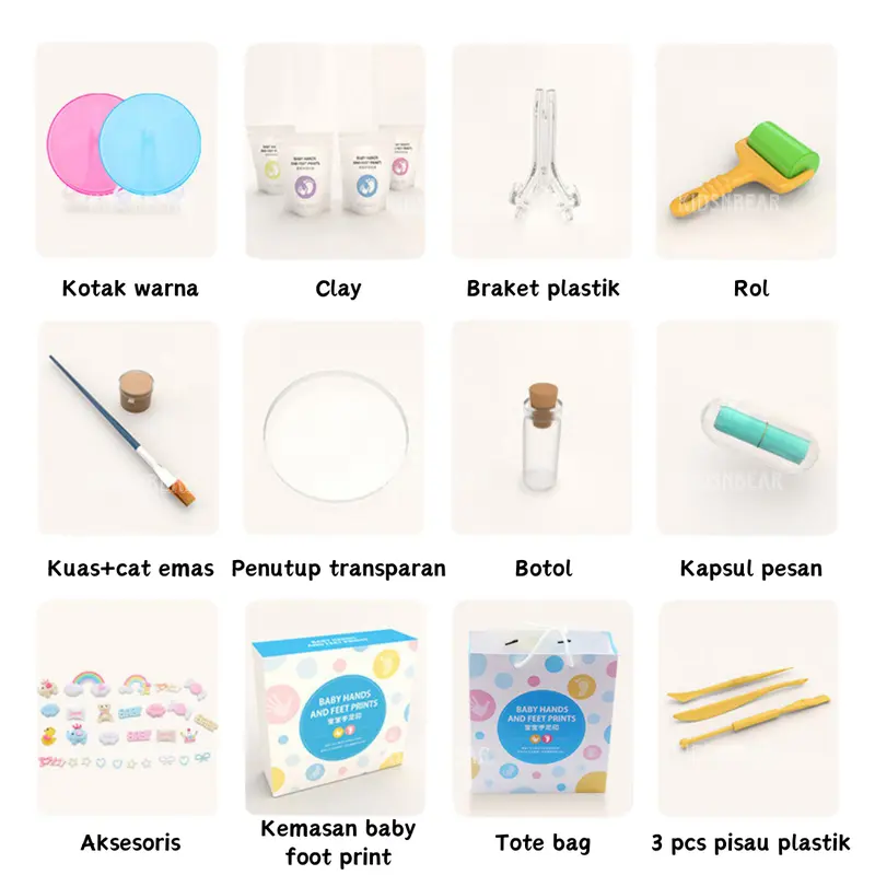 KNB Baby Foot Print kit cetakan telapak tangan kaki bayi Hadiah Newborn baby / kado ulang tahun kenangan bayi 2