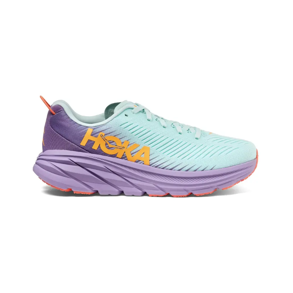 PROMO Sepatu Lari Wanita Hoka One Rincon 3 Blue Glass Chalk Violet Olahraga Outdoor Running