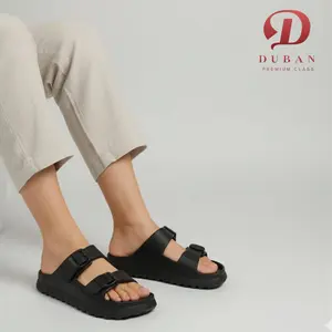 Duban Javier Sandal Karet Modern 2 Strap Anti Licin Ringan Nyaman Empuk Awet Bahan Karet Premium | Men Modern Rubber Sandals 2 Strap Anti Slip Lightweight Comfortable Soft Durable Rubber