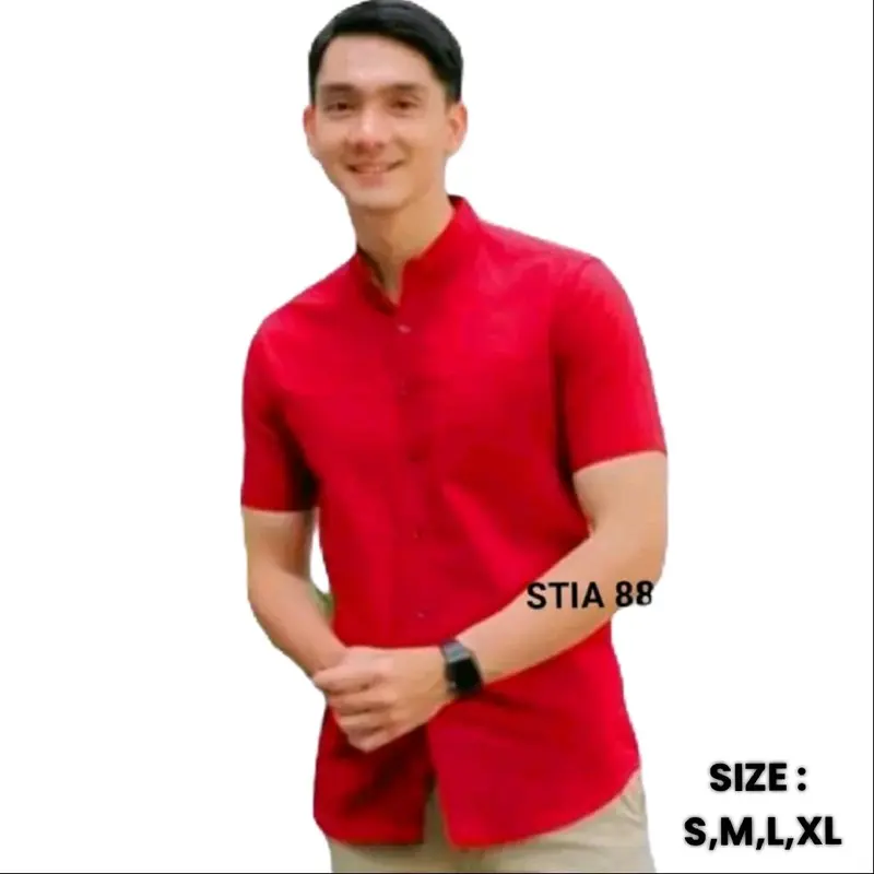 Kemeja abu abu pria Kemeja abu tua pria Kemeja abu tua cowok Kemeja abu abu laki laki Kemeja abu pria lengan pendek Kemeja abu pendek Kemeja polos abu pria Kemeja abu pendek cowok Distro Slim Fit Slimfit Casual fitted shirt 3