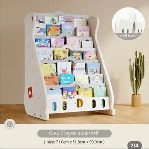 Rak buku anak yang sangat besar 7 tingkat  bahan kokoh dan awet   terbuat dari bahan: Hdpe Plastic   size : 71x 51,8x 99,9