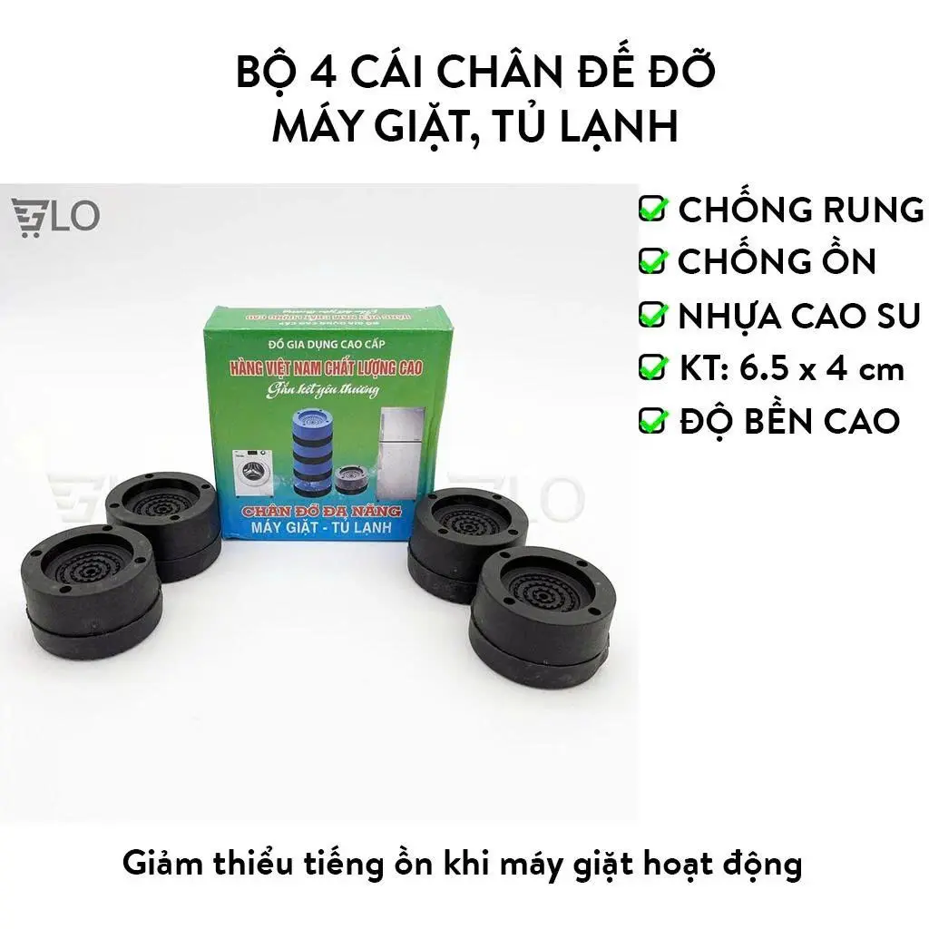[HOT] Bộ 4 chân Chống rung chân đỡ đa năng, chống rung máy giặt kiểu mới