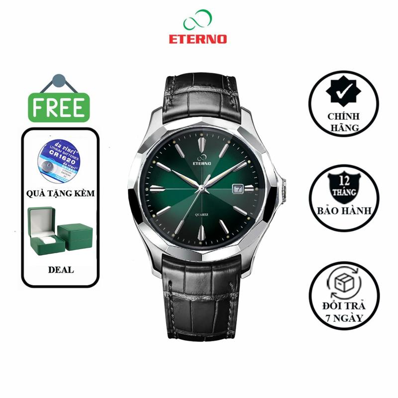   TANDONGHO  Đồng Hồ Nam ETERNO E25-0086 Dây da 