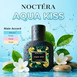 Noctéra Parfum Aqua Kiss - Aroma Aquatik Segar Bunga & Musk Eau de Parfum dengan Akord Aquatik Segar Floral dan Musk Paket Pria