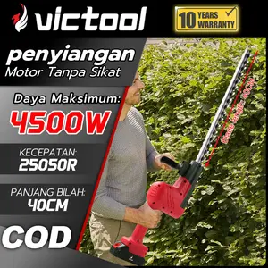 Mesin Potong Dahan Cordless Hedge Trimmer  Mesin pemotong rumput alat pencabut rumput liar mesin pencabut rumput liar penyiang rumput Pemangkas pagar Motor tanpa sikat tembaga murni