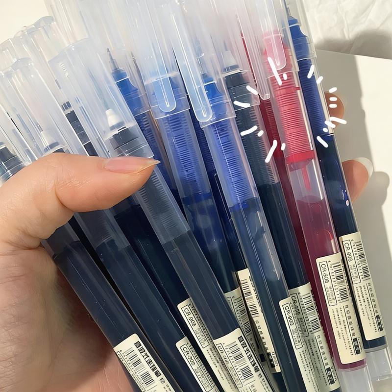  Bút gel dầu loãng 0.5mm Dung lượng lớn khô nhanh đa năng văn phòng & ôn thi Bút bi nước Bút dành cho học sinh Văn phòng phẩm Sức chứa lớn bút sieun bút viết bài mượt bút gel mực xanh 