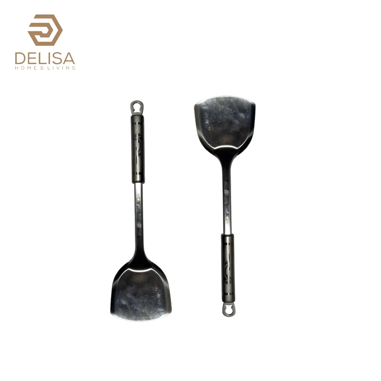 SEPATULA GAGANG KAYU DAN SODET STANLESS KITCHENWARE Alat Besi Dapur Peralatan Masak