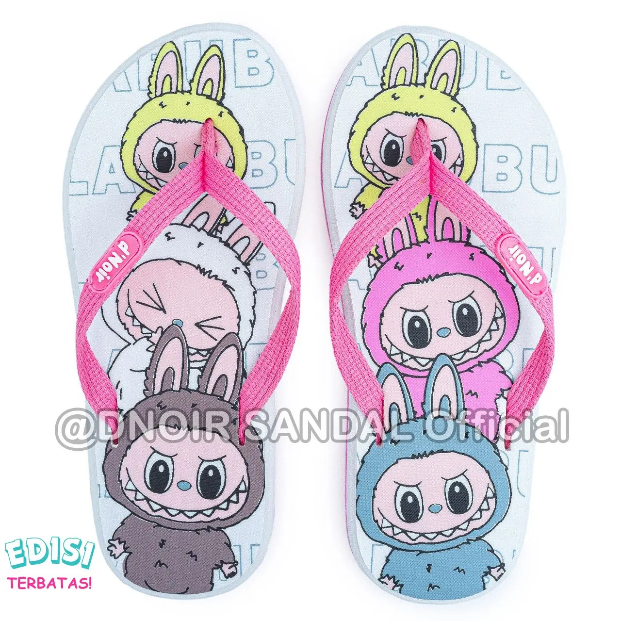 DNOIR Sandal Jepit Anak Perempuan LABUBU size 25 - 36 Fashion