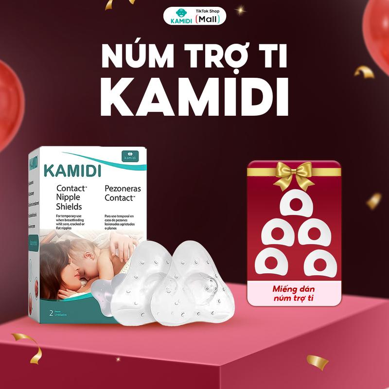 Núm Trợ Ti Kamidi hỗ trợ các mẹ núm ngắn thụt nứt cổ gà Chất Liệu Silicon Co Dãn Mềm Mại Bảo Vệ Đầu Ngực Cho Mẹ Và Hỗ Trợ Cho Bé Núm Ti freesize