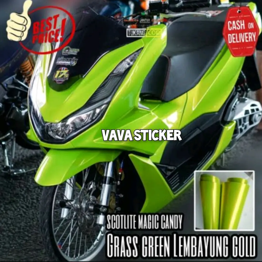 stiker Skotlet hijau lembayung gold/skotlet hijau kawasaki