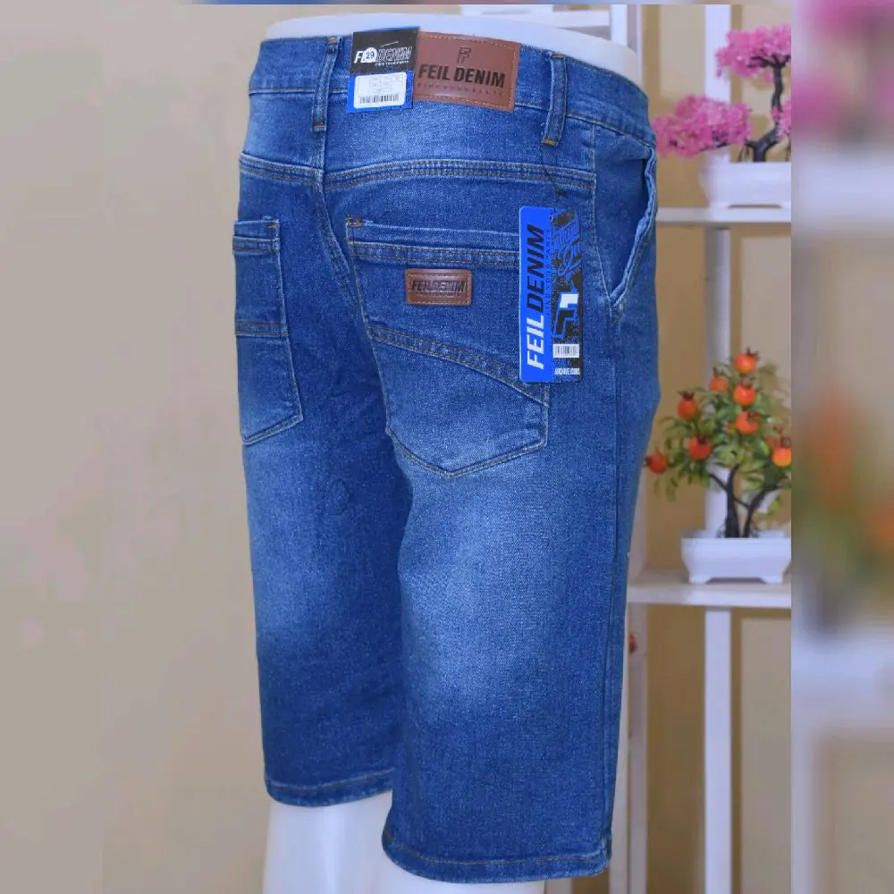 Celana Pendek Pria Jeans Slimfit Distro Stretch Denim