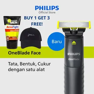[BUY 1 GET 3] Philips OneBlade QP1424/10 Pencukur & Penata Jenggot Hybrid Elektrik