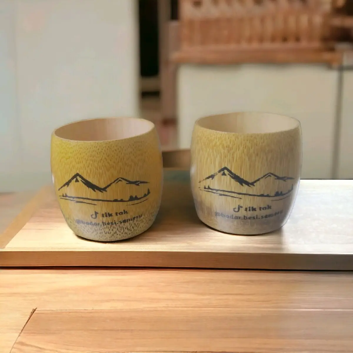 Gelas Kopi Bambu Asli Lereng Gunung Semeru (Tahan Lama, Rasa Tak Berubah)