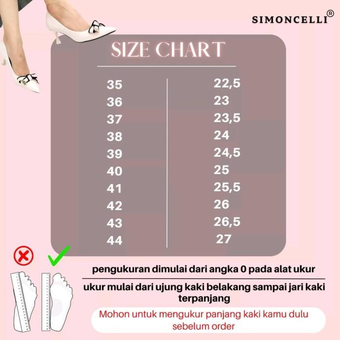 Simoncelli Sepatu Flat Big Size 41-44 Wanita Flatshoes Kerja Hitam Navy Pansus Elegant Import B1197-43