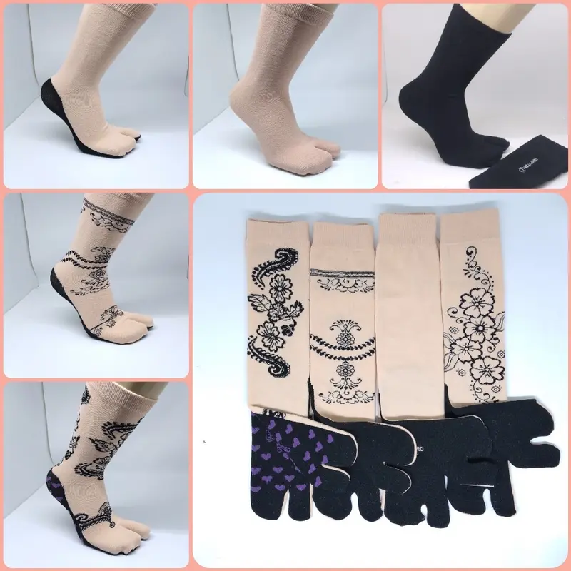 Kaos Kaki Jempol Muslimah Telapak Hitam Panjang Polos Motif Henna Kaos Kaki Wanita Dewasa Model Terbaru 0