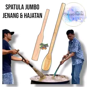 Spatula Jumbo Jenang lot lod / pengaduk Spatula Jenang ketan / Entong Hajatan kayu jati Jumbo | Sendok Adonan Dodol | ALU Lumpang kayu Jumbo