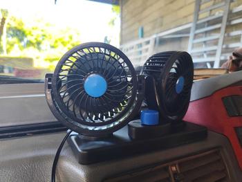 Product Review of 12V 24V Double Head Car/Van/Truck Cooling Fan 360° Rotating Adjustable Low Noise Two Speed Desk Fan Portable Multi Use 5V USB or C/Lighter Socket from M**d S**n M**d A**n 0