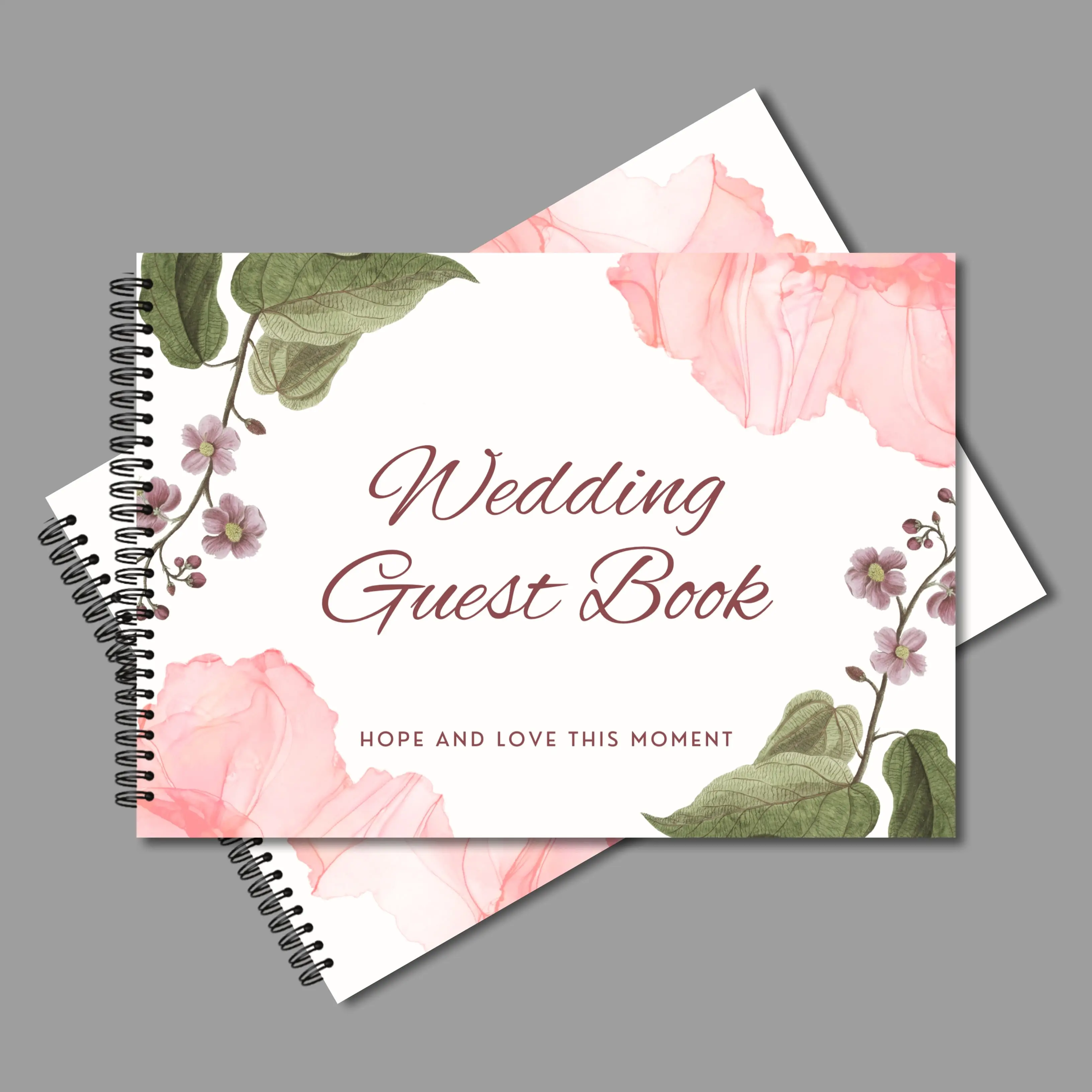 (DTS) Wedding Guest Book Buku Tamu Pernikahan Buku tamu Undangan Nikah 20 Halaman Stationery Paper