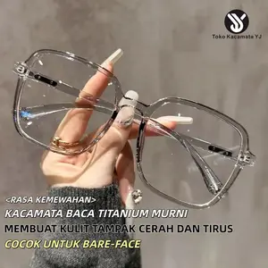 【Toko Resmi YJ】 Kacamata baca Large Square Reading Glasses Fashion Korea Anti Radiasi Blueray Frame Wanita Anti radiasi biru anti Radiasi 981